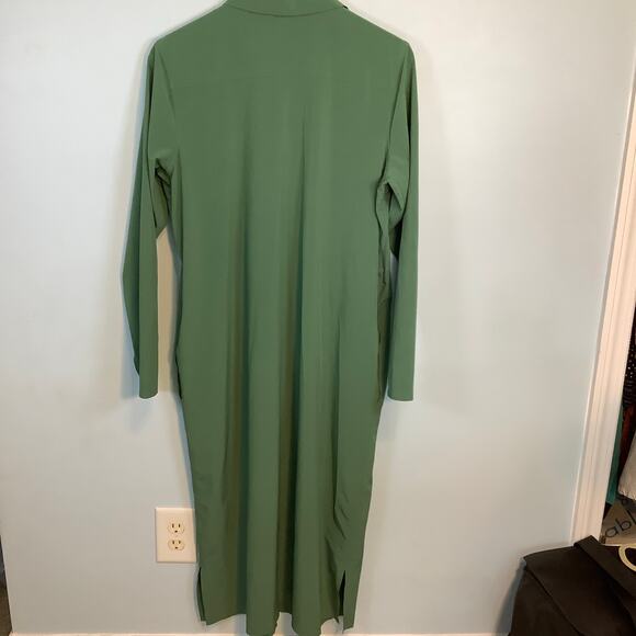 Athleta Urbanite Dress Women’s Medium Vineyard Green Travel Casual Work Pockets - Picture 7 of 13